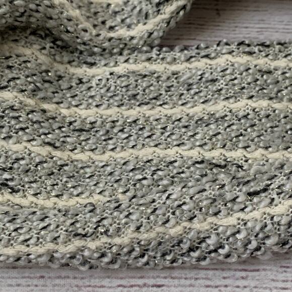 American Eagle Outfitters Cream Black Metallic Knit Headband Ear Warmer Winter - Picture 8 of 10